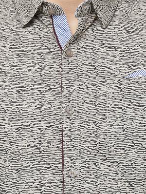 grey printed casual shirt - 16960074 - Standard Image - 5