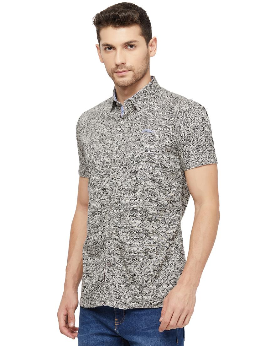 grey printed casual shirt - 16960074 - Zoom Image - 2