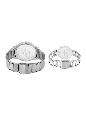 adamo couple combo white dial men's & women's watch a814sm01-2480sm01 - 16960167 - Standard Image - 2
