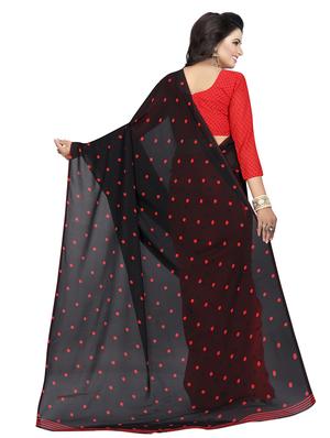 polka dots half & half saree with blouse - 16960201 - Standard Image - 2