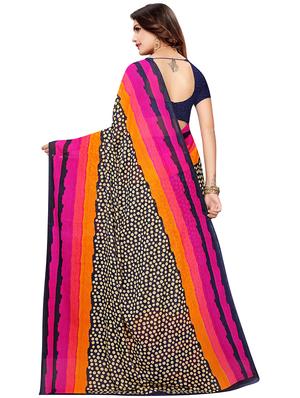 polka dots printed saree with blouse - 16960300 - Standard Image - 2