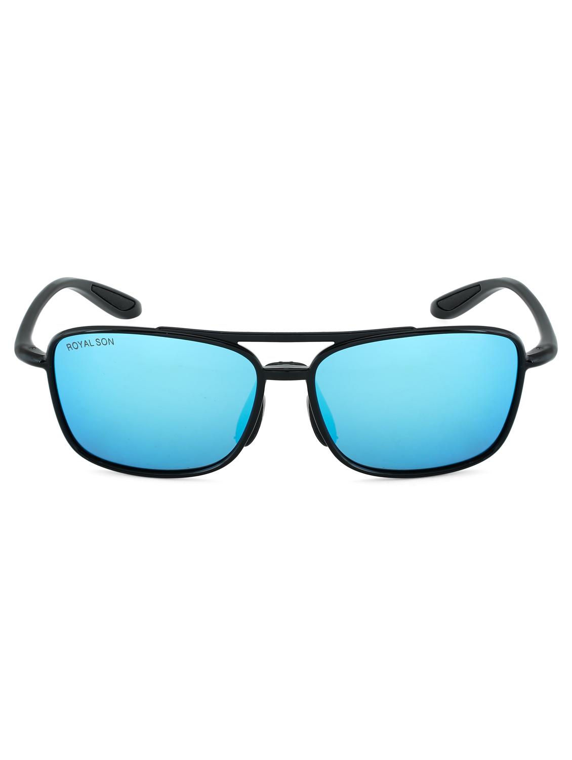 royal son hd polarized tr90 unbreakable men sunglasses - blue mirrored - 16960343 - Zoom Image - 1
