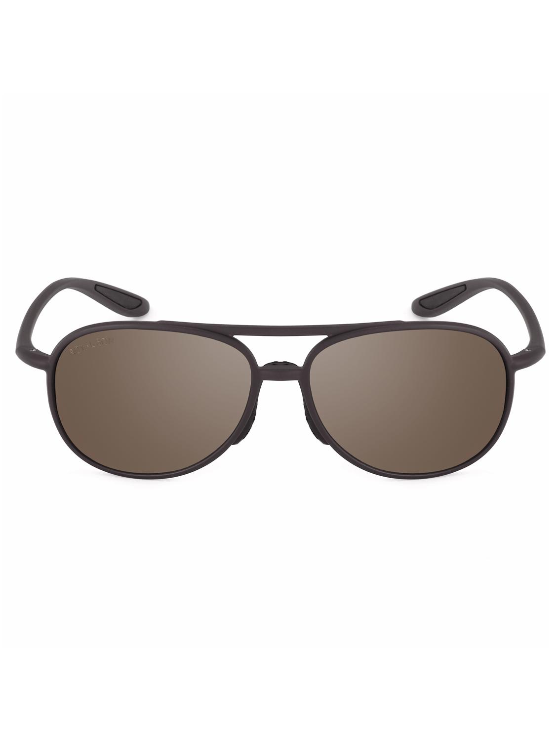 royal son hd polarized tr90 unbreakable aviator men sunglasses - brown - 16960345 - Zoom Image - 1
