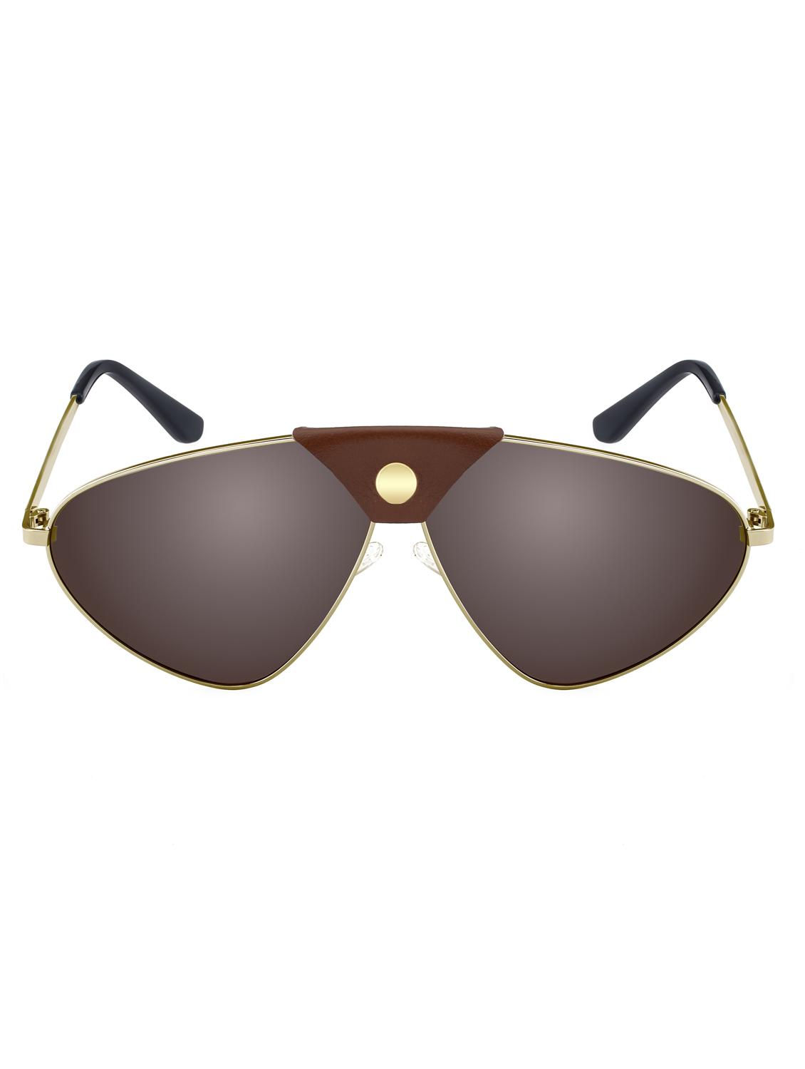 royal son vintage aviator hd polarized sunglasses for men women - brown - 16960350 - Zoom Image - 1