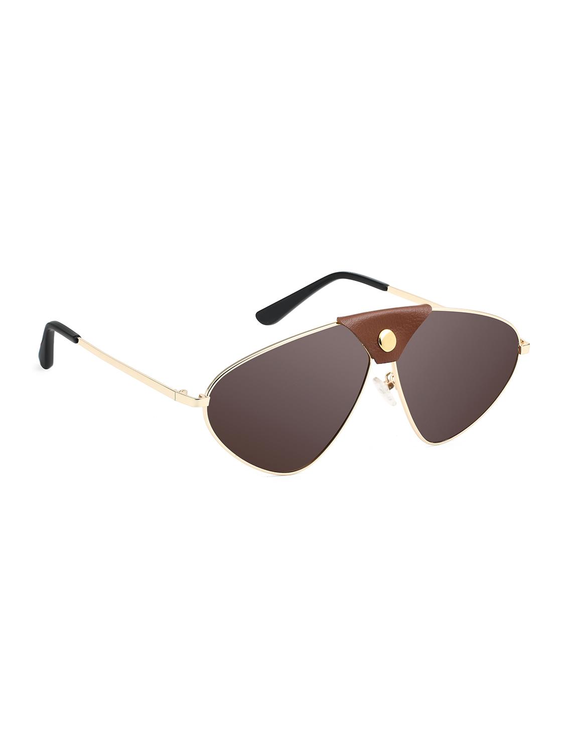 royal son vintage aviator hd polarized sunglasses for men women - brown - 16960350 - Zoom Image - 2
