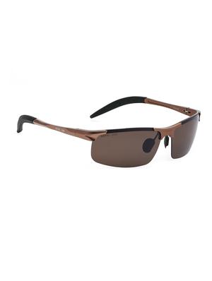 royal son rimless hd polarized sports men sunglasses - brown - 16960366 - Standard Image - 2