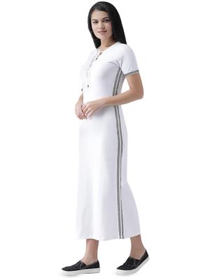 lace up neck maxi dress - 16960440 - Standard Image - 2