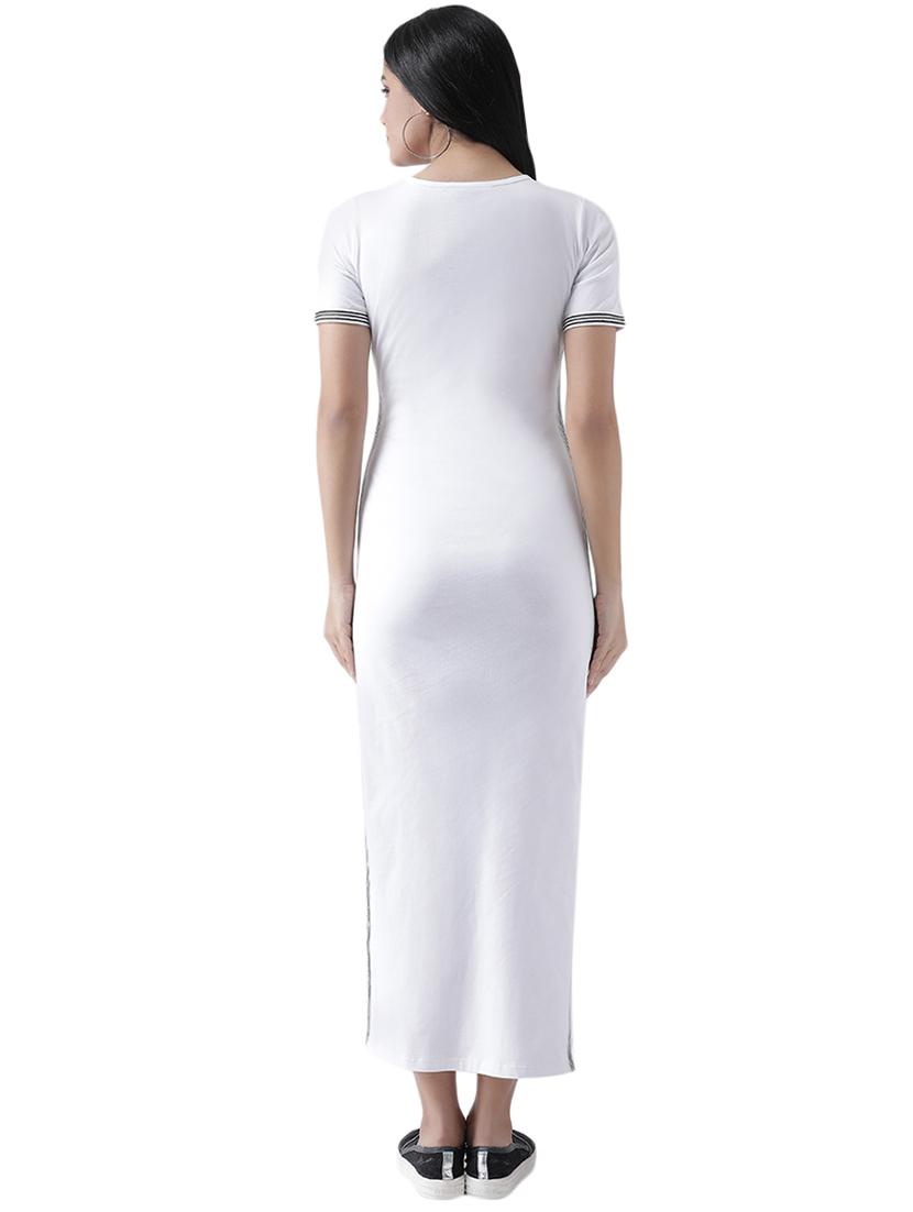 lace up neck maxi dress - 16960440 - Zoom Image - 3