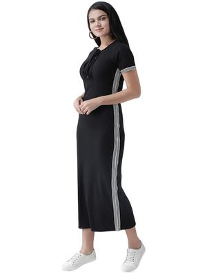 lace up neck maxi dress - 16960441 - Standard Image - 2