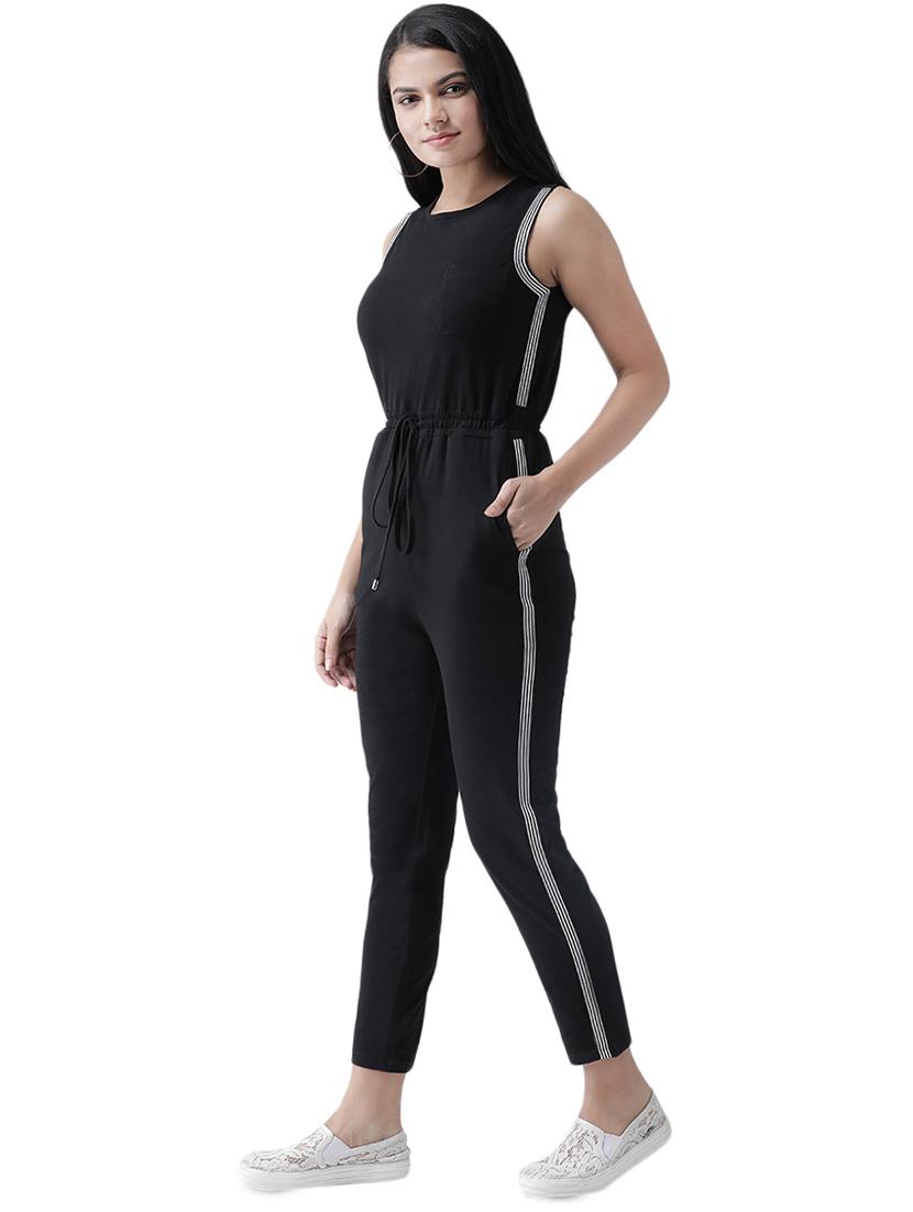 drawstring waist full leg jumpsuit - 16960443 - Zoom Image - 2
