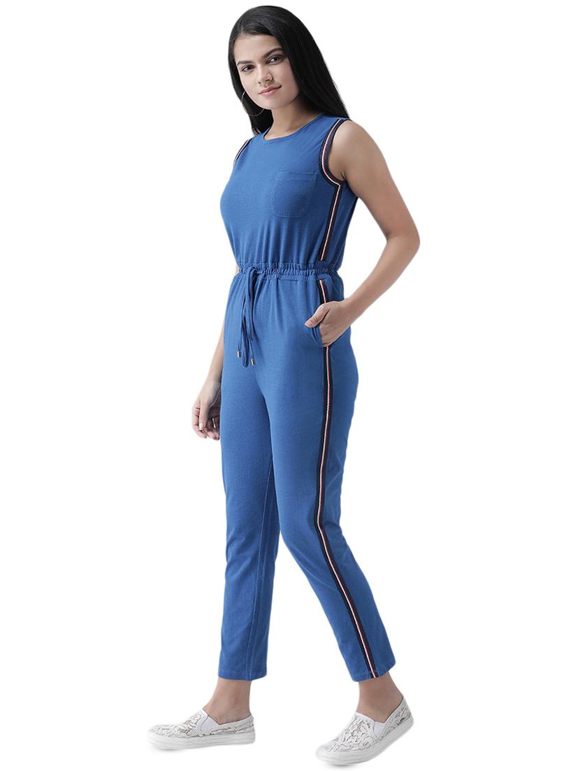 drawstring waist full leg jumpsuit - 16960444 - Zoom Image - 2