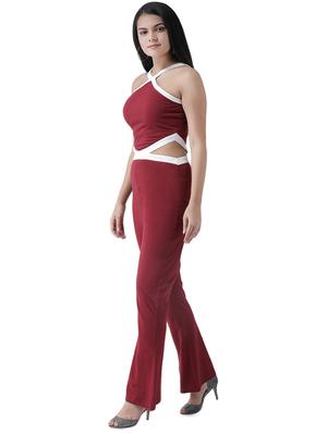 criss cross neck full leg jumpsuit - 16960445 - Standard Image - 2