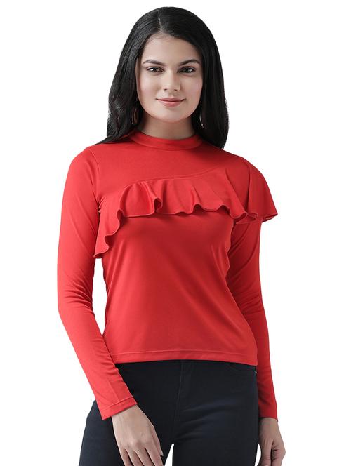 ruffle detail solid top - 16960447 - Standard Image - 1