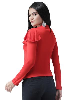 ruffle detail solid top - 16960447 - Standard Image - 3