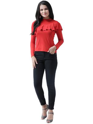 ruffle detail solid top - 16960447 - Standard Image - 4
