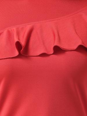 ruffle detail solid top - 16960447 - Standard Image - 5