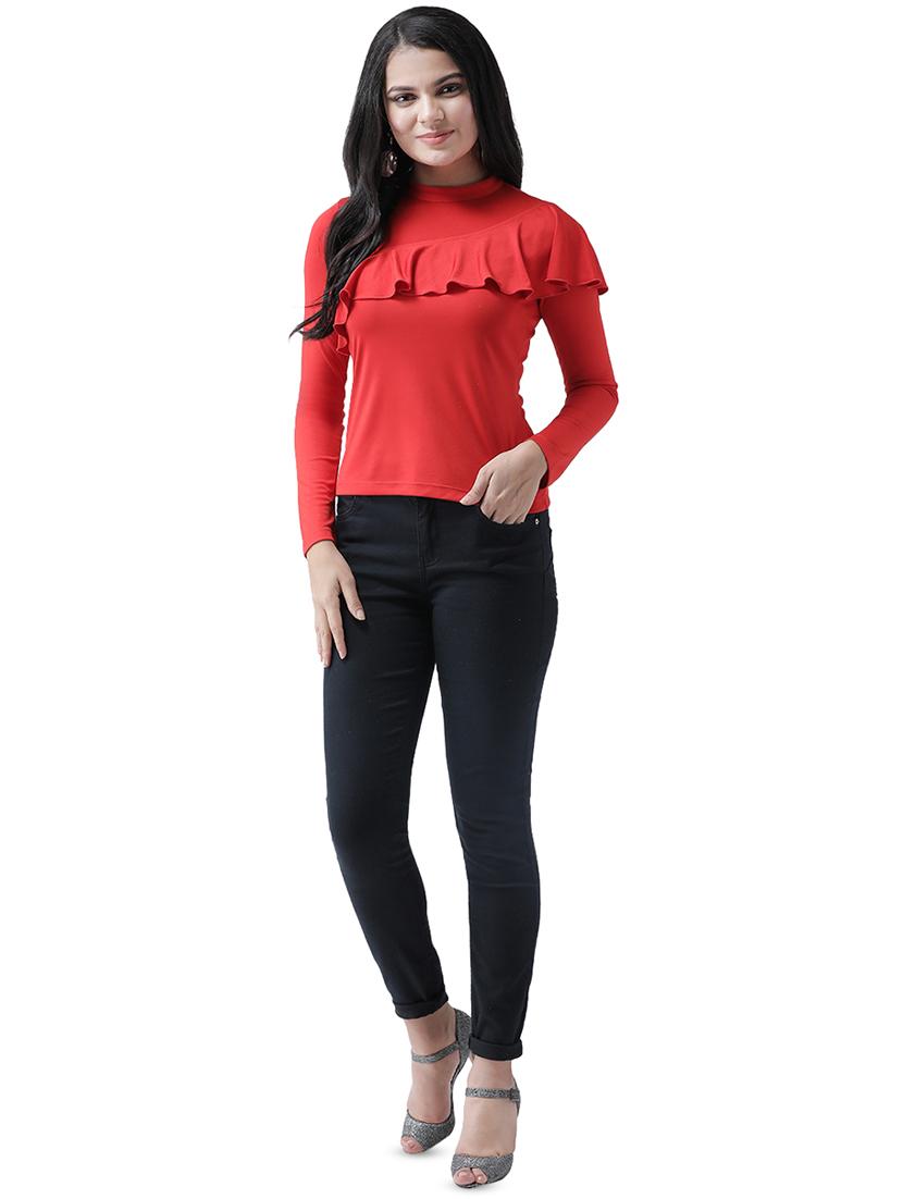 ruffle detail solid top - 16960447 - Zoom Image - 4