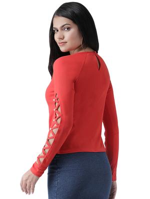 lace panel solid top - 16960456 - Standard Image - 3