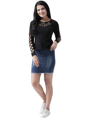 lace panel solid top - 16960457 - Standard Image - 4