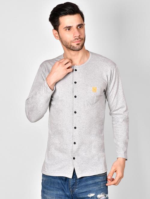 grey solid pocket t-shirt - 16960700 - Standard Image - 1