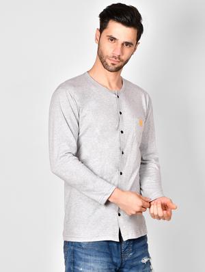 grey solid pocket t-shirt - 16960700 - Standard Image - 2