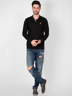 black solid t-shirt - 16960707 - Standard Image - 4