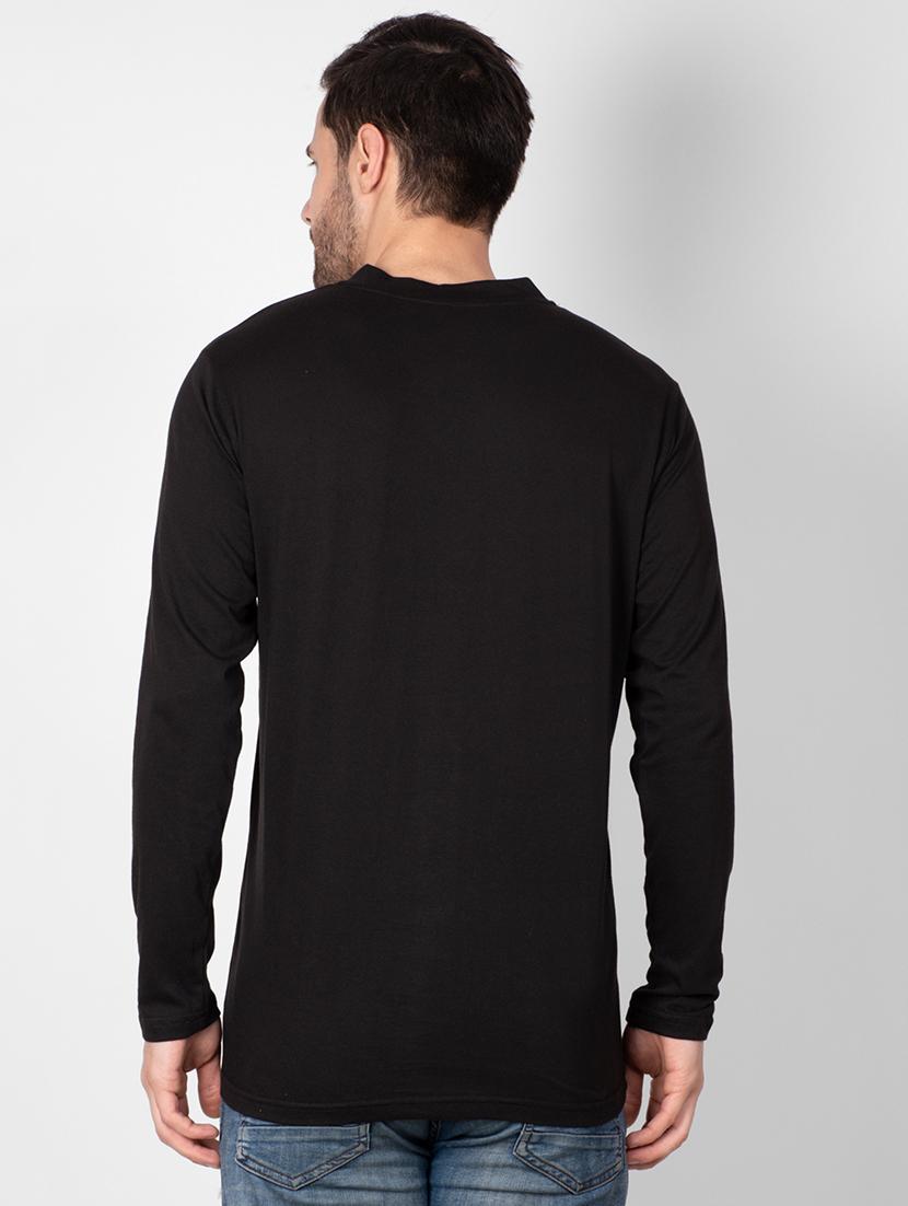 black solid t-shirt - 16960707 - Zoom Image - 3