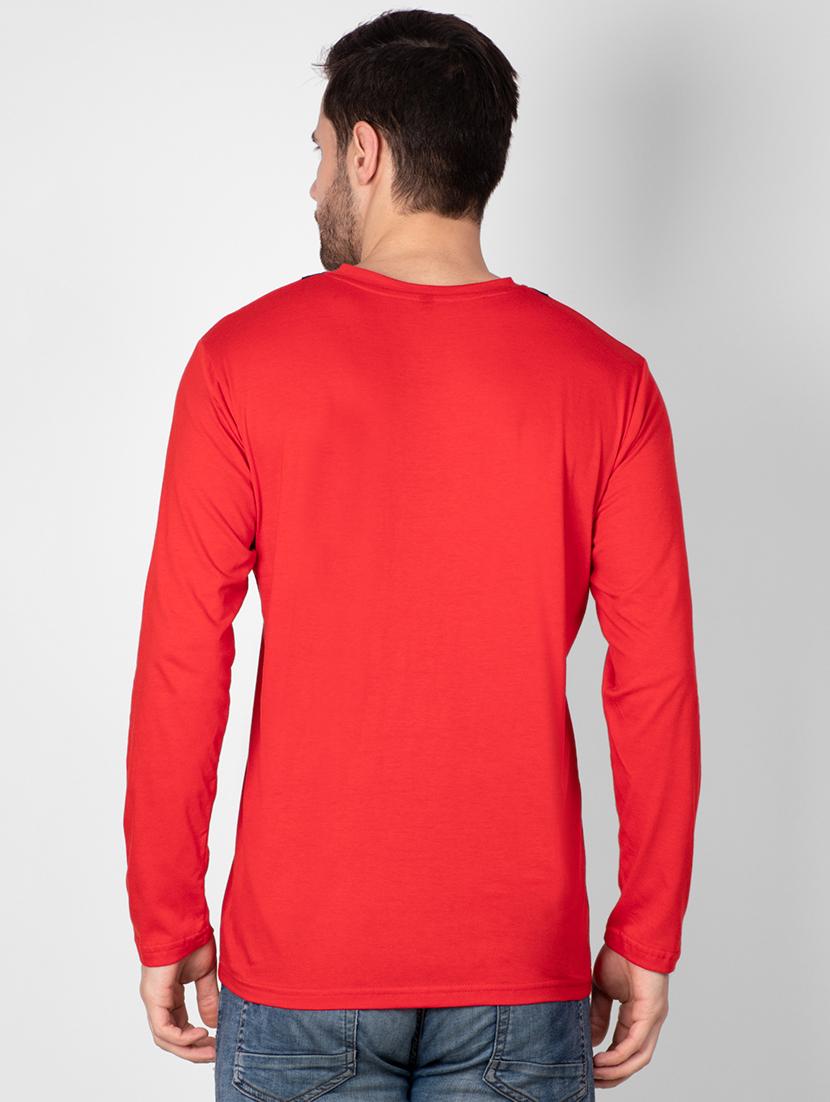 red solid pocket t-shirt - 16960709 - Zoom Image - 3