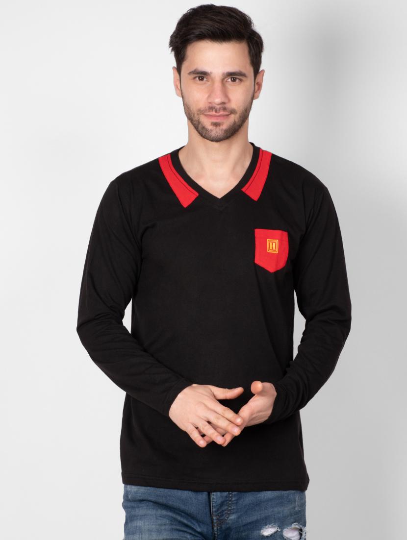 black solid pocket t-shirt - 16960710 - Zoom Image - 1