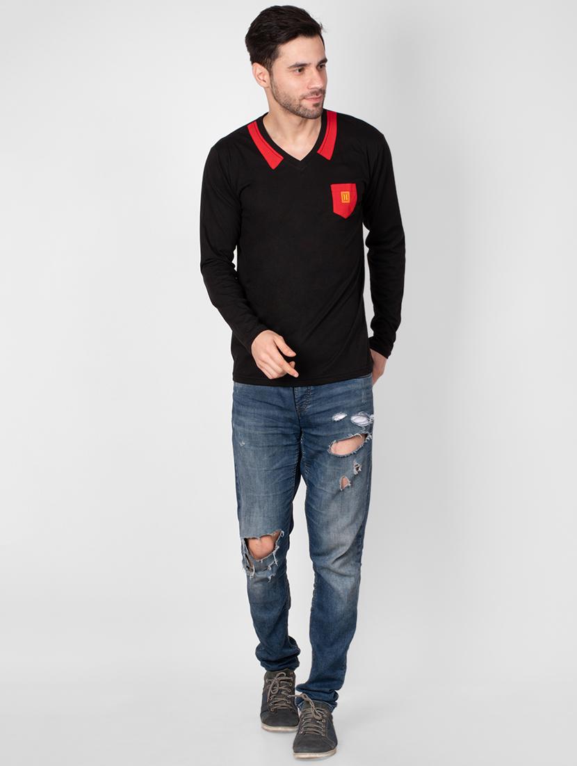 black solid pocket t-shirt - 16960710 - Zoom Image - 4