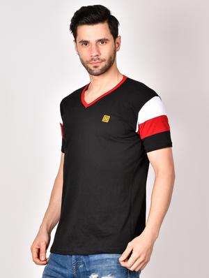 black color block t-shirt - 16960712 - Standard Image - 2