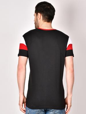 black color block t-shirt - 16960712 - Standard Image - 3