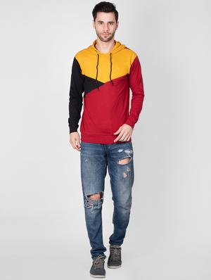multi colorblock hooded t-shirt - 16960713 - Standard Image - 4