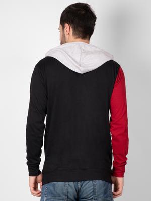 multi colorblock hooded t-shirt - 16960714 - Standard Image - 3