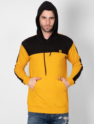 yellow color block taped t-shirt - 16960717 - Standard Image - 3