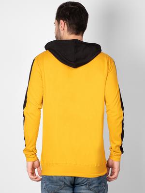 yellow color block taped t-shirt - 16960717 - Standard Image - 4
