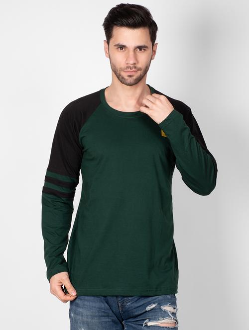 green color block raglan t-shirt - 16960733 - Standard Image - 1