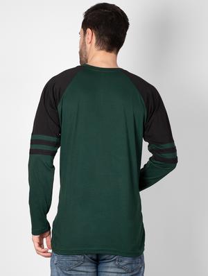 green color block raglan t-shirt - 16960733 - Standard Image - 3