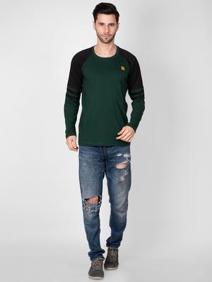 green color block raglan t-shirt - 16960733 - Standard Image - 4