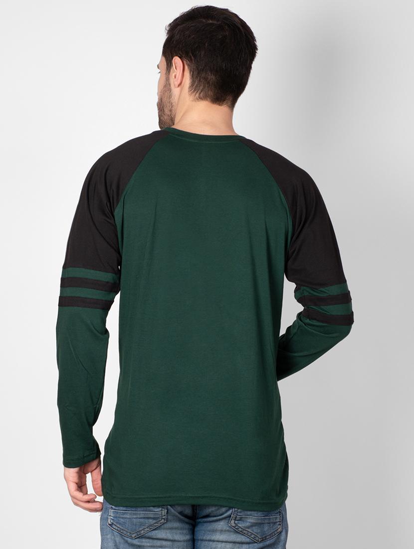 green color block raglan t-shirt - 16960733 - Zoom Image - 3