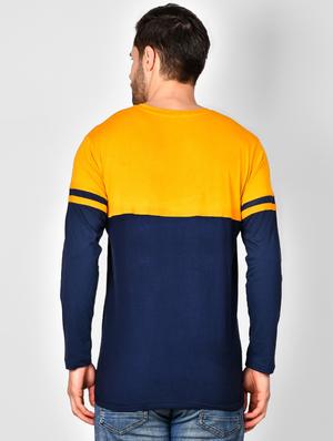 yellow color block t-shirt - 16960734 - Standard Image - 3