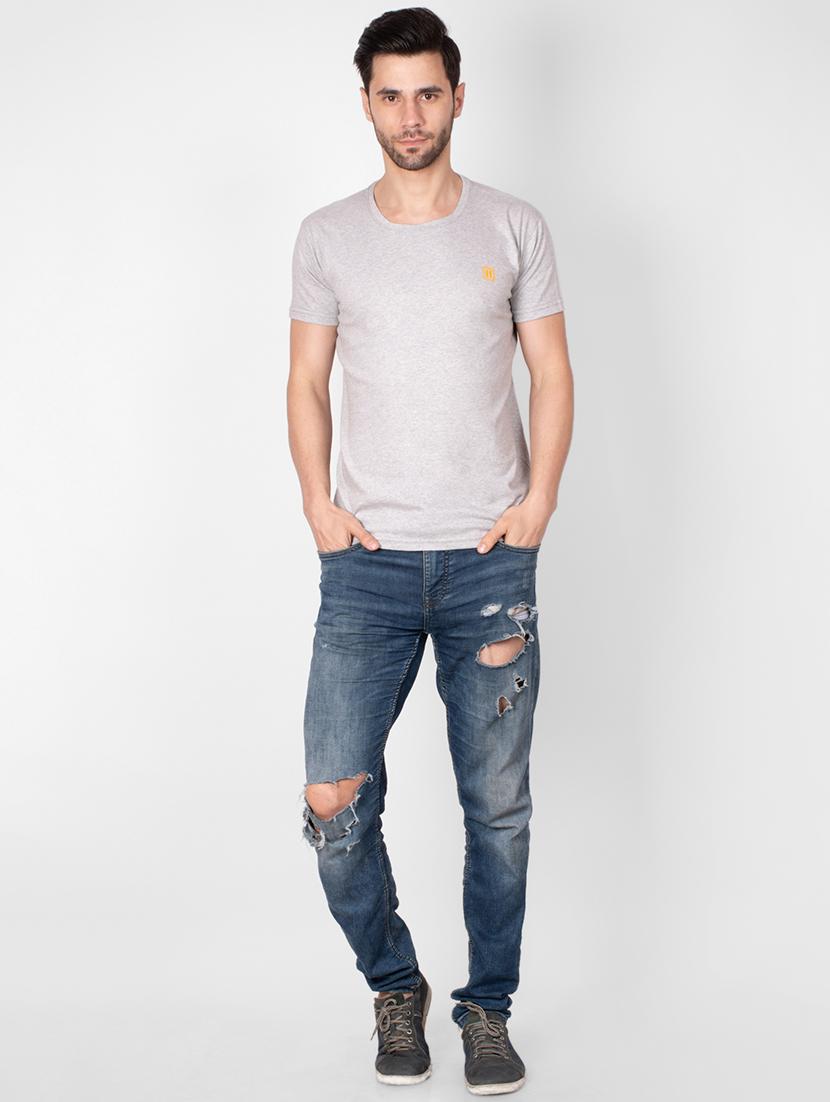grey solid t-shirt - 16960739 - Zoom Image - 4