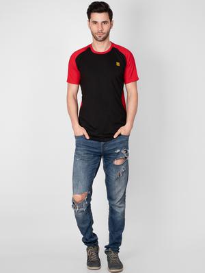black color block t-shirt - 16960740 - Standard Image - 4