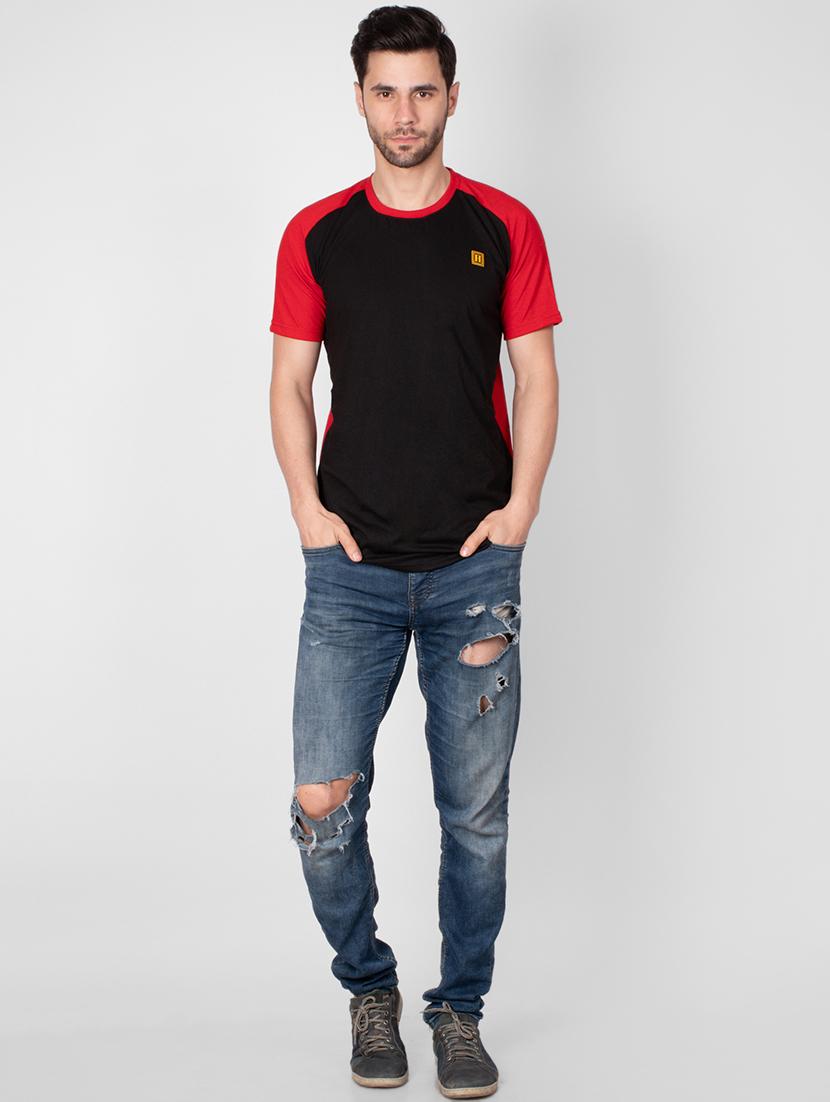 black color block t-shirt - 16960740 - Zoom Image - 4