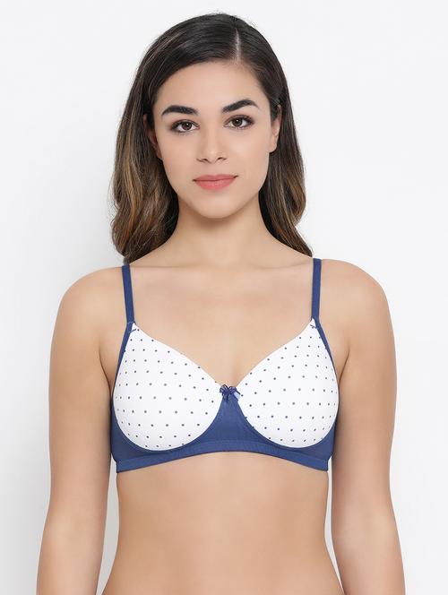 bow patch polka dot t-shirt bra - 16960823 - Standard Image - 1