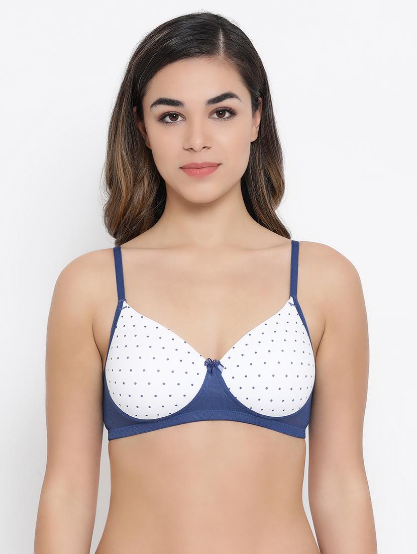 bow patch polka dot t-shirt bra - 16960823 - Zoom Image - 1