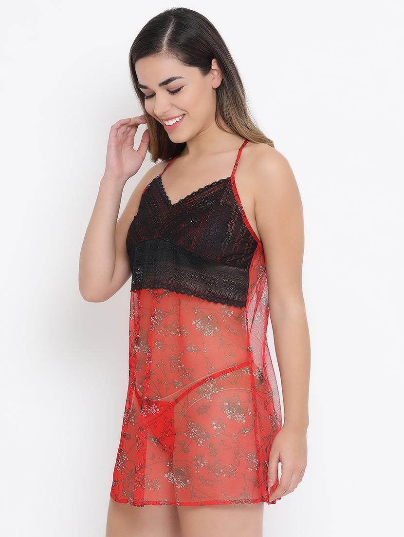 halter neck babydoll with thongs - 16960875 - Zoom Image - 2