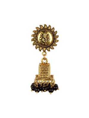 gold metal jhumka earring - 16961551 - Standard Image - 2