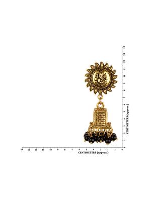 gold metal jhumka earring - 16961551 - Standard Image - 3