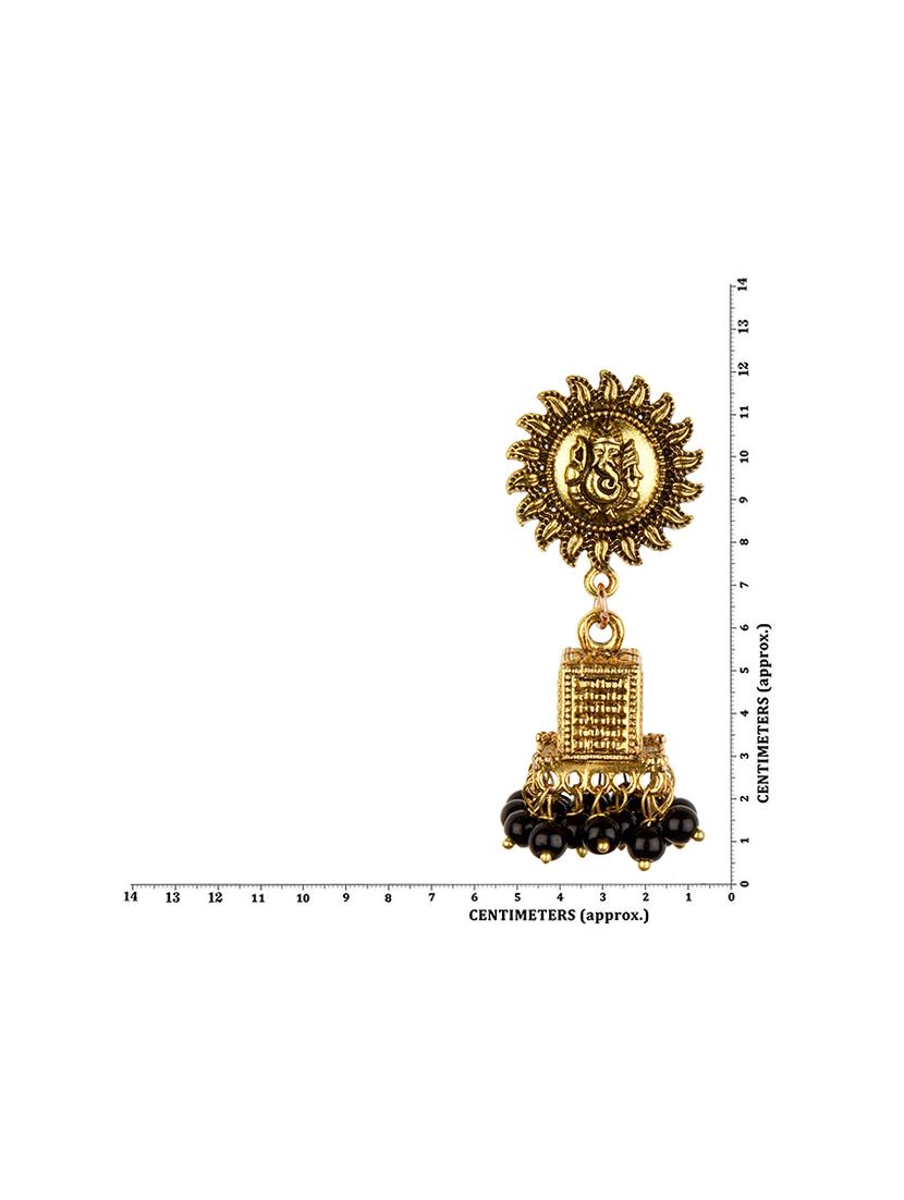 gold metal jhumka earring - 16961551 - Zoom Image - 3